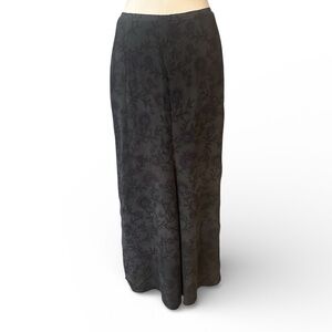 Isabel Marant Maxi Bias Silk Ombre Charcoal Gray Dye Floral Print Skirt